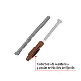 Kit de 20 Taquetes 5/16'con Pijas #10 y 1 Broca 5/16', Fiero