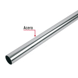 Tubo Redondo para Clóset, 3.0 m, Acero Cromado, Hermex