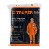Conjunto Impermeable Doble Capa Naranja con Reflejante, Xg