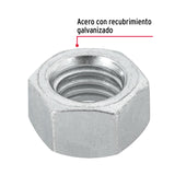 Blíster con 6 Tuercas 1/2' Hex de Acero Galvanizado, Fiero