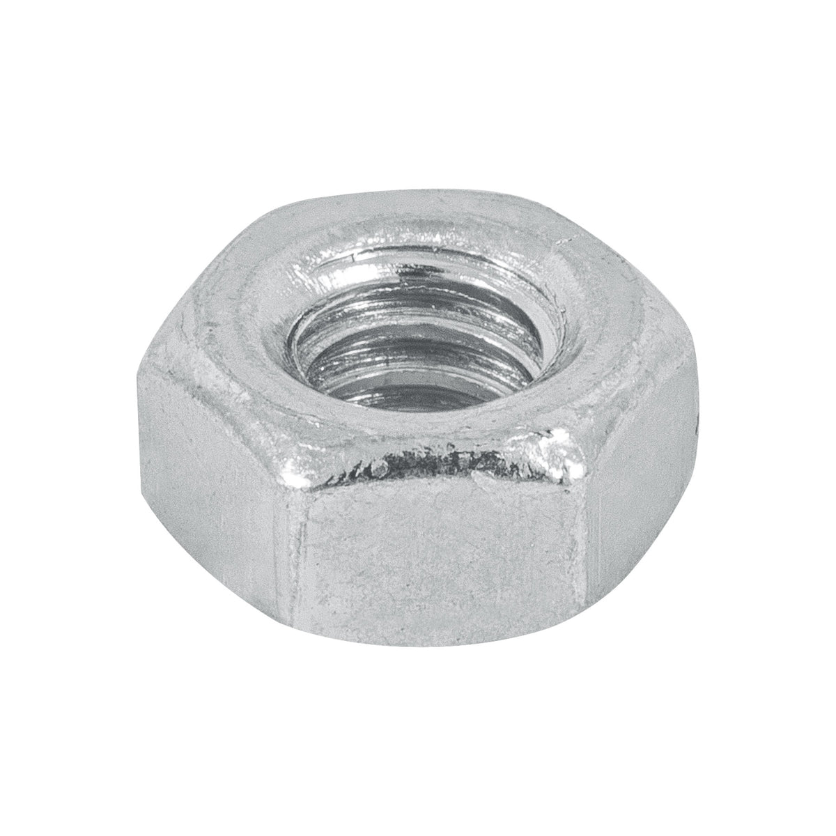 Bolsa con 250 Tuercas 1/4' Hexagonales de Acero Galvanizado