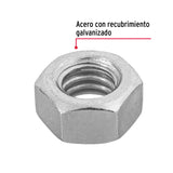 Bolsa con 150 Tuercas 5/16' Hexagonales de Acero Galvanizado