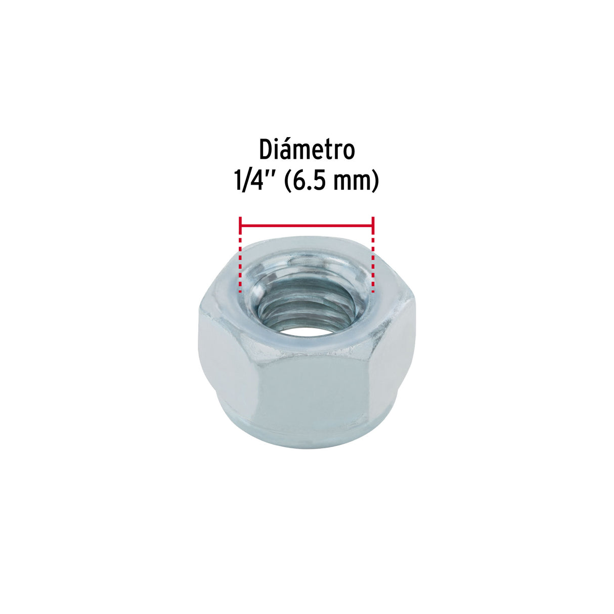 Bolsa con 250 Tuercas de Seguridad, 1/4', Fiero