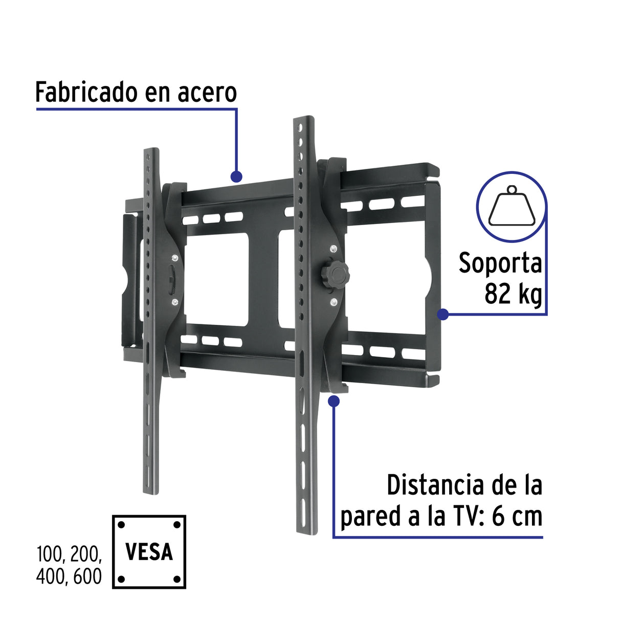 Soporte para Pantallas de 26' a 65' con Movimiento Angular
