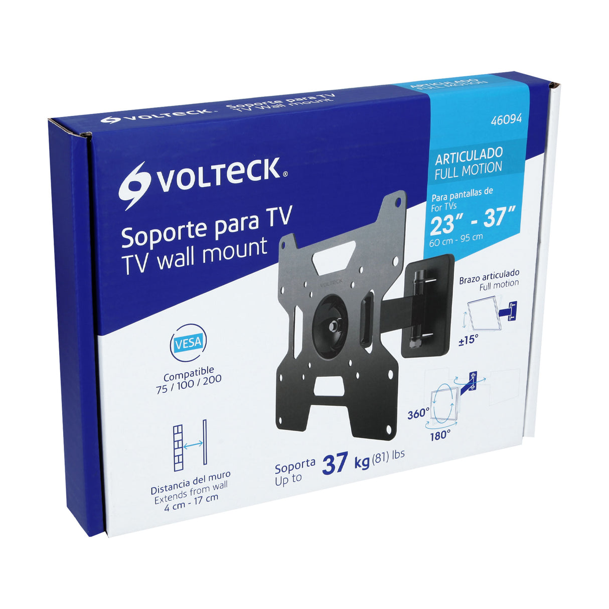 Soporte para Pantallas 23' a 37' Mov. Angular y Articulado