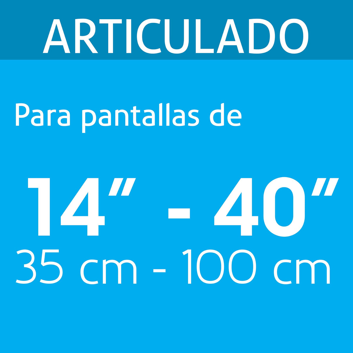Soporte para Pantallas 14' a 40' Mov. Angular y Articulado