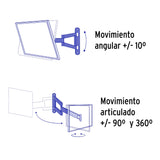 Soporte para Pantallas 14' a 40' Mov. Angular y Articulado