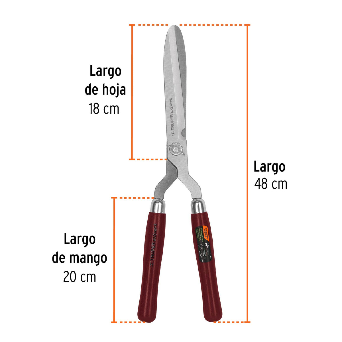 Tijera para Poda 48 cm, Forjada, Mgos de Madera, Truper Expert