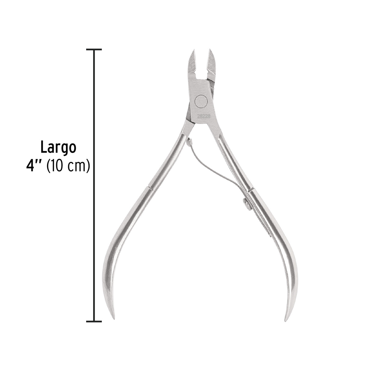 Alicate para Manicure 4', Cabeza Recta, Punta Corta, Pretul