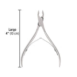 Alicate para Manicure 4' Cabeza Recta, Punta Mediana, Pretul