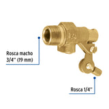 Válvula de Flotador de Latón 3/4', Reforzada, Foset