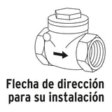 Válvula Check Horizontal de Latón, 3/4', Foset