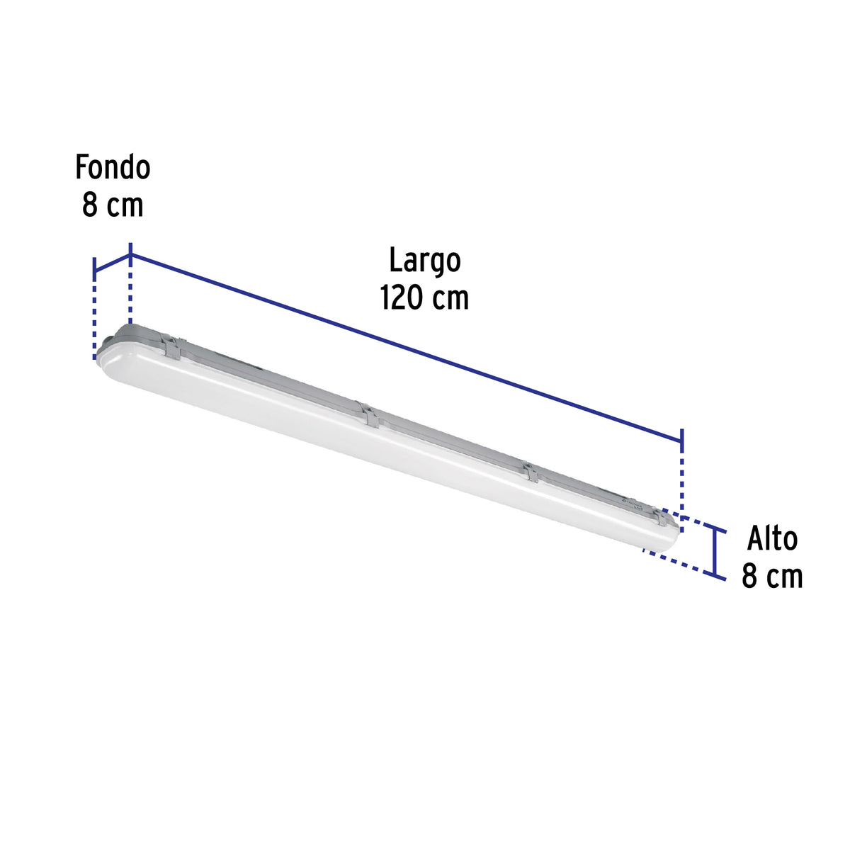 Luminario Lineal de LED 36 W de Sobreponer a Prueba de Vapor