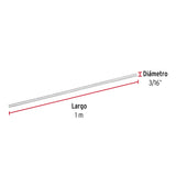 Varilla Roscada de 1 m X 3/16', Fiero