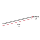 Varilla Roscada de 1 m X 3/8', Fiero