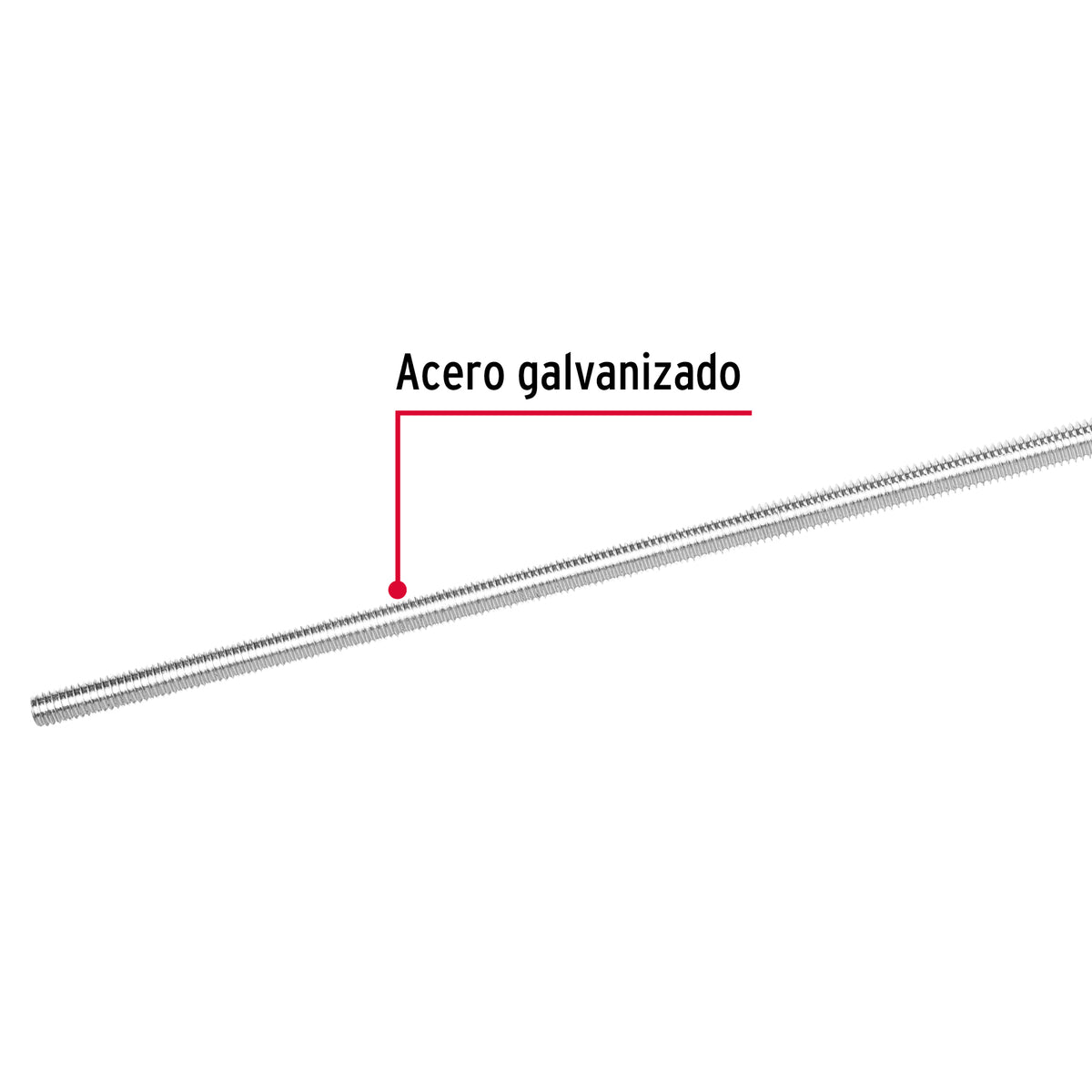 Varilla Roscada de 1 m X 5/16', Fiero