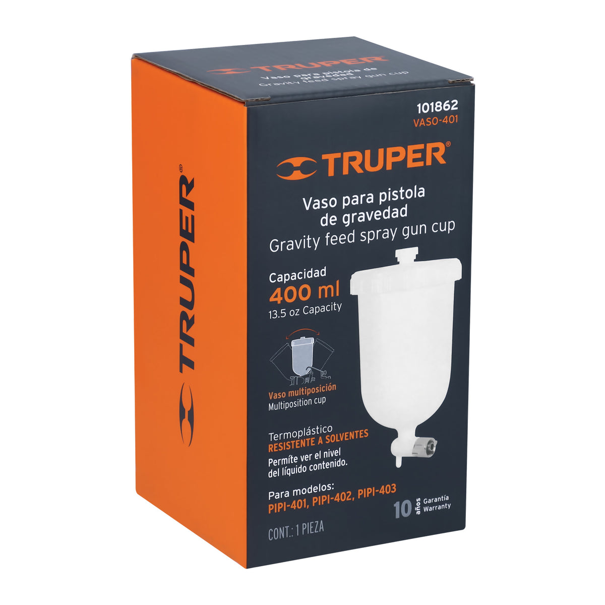 Vaso Plástico de Repuesto para PIPI-401/402/403, Truper