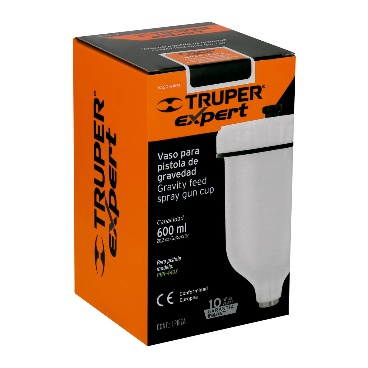 Vaso Plástico de Repuesto para PIPI-440X/420X, Truper Expert