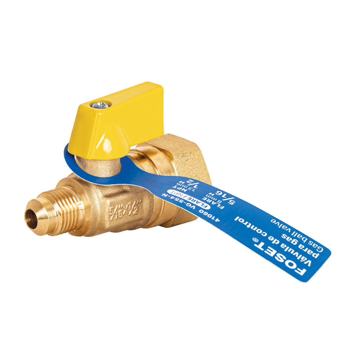 Válvula de Control de Latón para Gas, 5/16' X 1/2', Foset