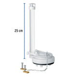 Válvula de Descarga 3' para Wc de 1 Pza, Cadena Inox, Foset