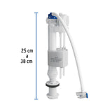 Válvula Admisión Tanque Bajo, Altura Ajustable 24.5 a 37.5 cm