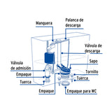 Juego Accesorios para Wc, 2' Flotador Compacto, Foset Basic