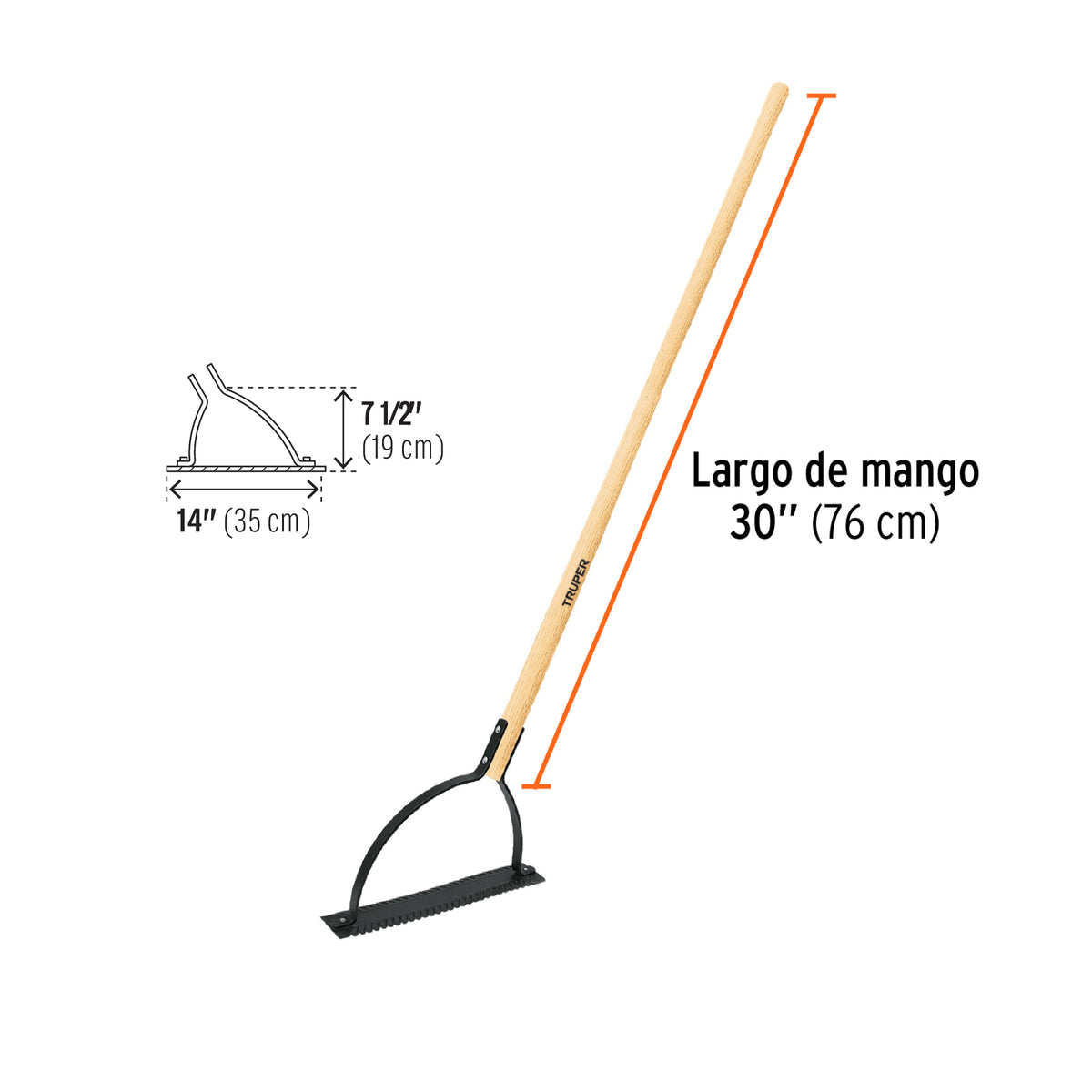 Cortador de Maleza, Mango de Madera 30', Truper