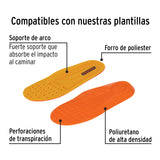 Bota de Seguridad Negra, #28, Casquillo de Poliamida, Pretul
