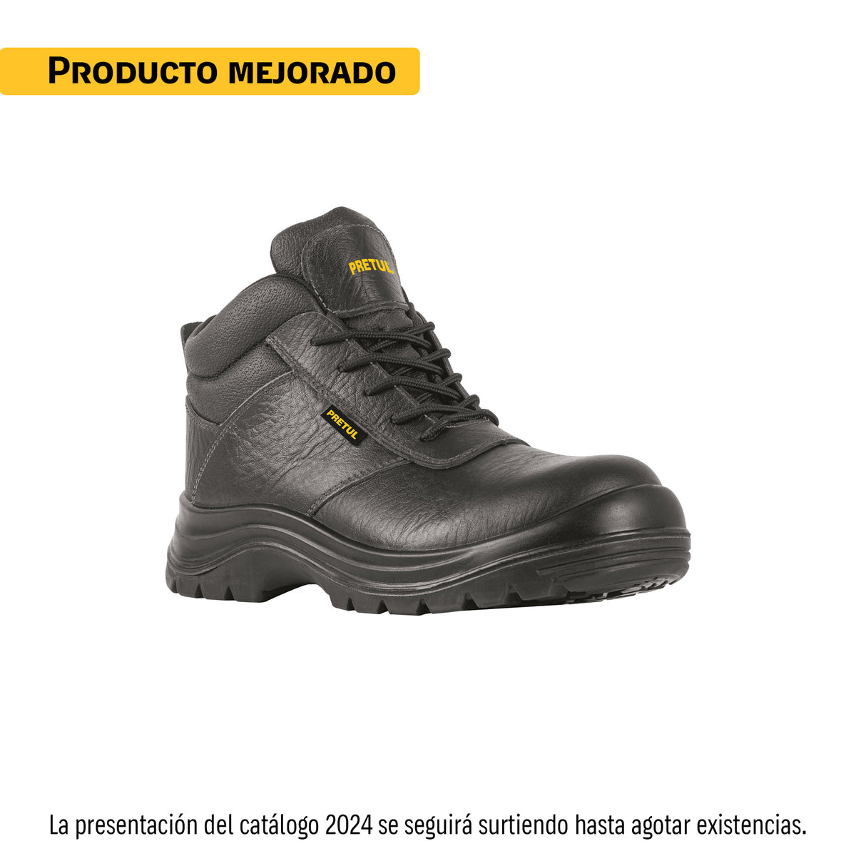 Bota de Seguridad Negra, #30, Casquillo de Poliamida, Pretul